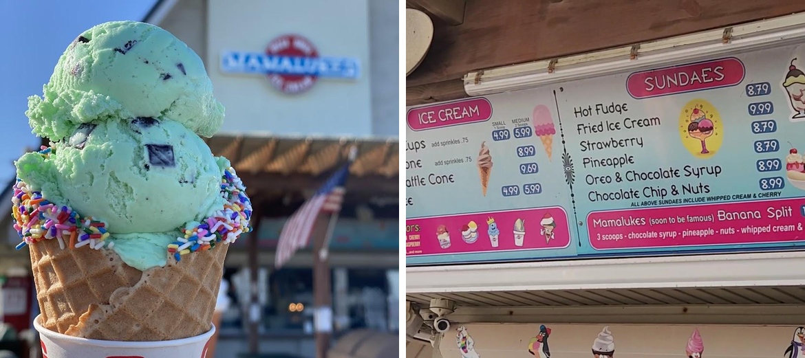 Mamalukes Pizza & Ice Cream Menu